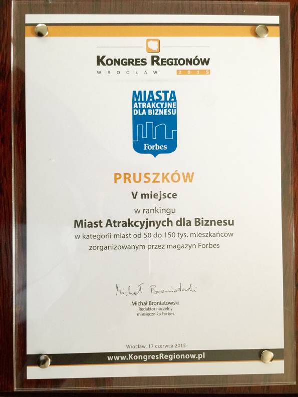 Pruszków atrakcyjny dla biznesu