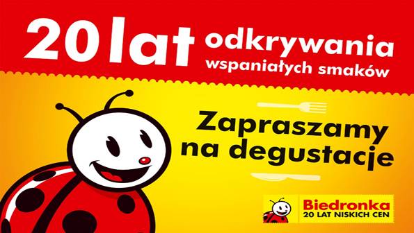 Degustacje dla klientów w sklepach Biedronka w ramach wspólnego świętowania 20. urodzin sieci