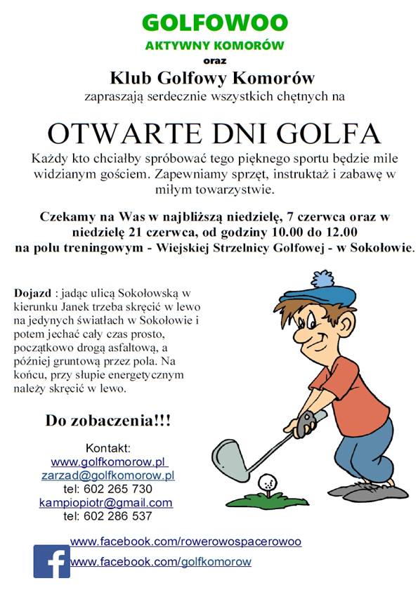 Otwarte dni golfa w Sokołowie