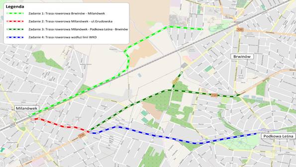 Przetarg na projekt ścieżek rowerowych na obszarze Podwarszawskiego Trójmiasta Ogrodów