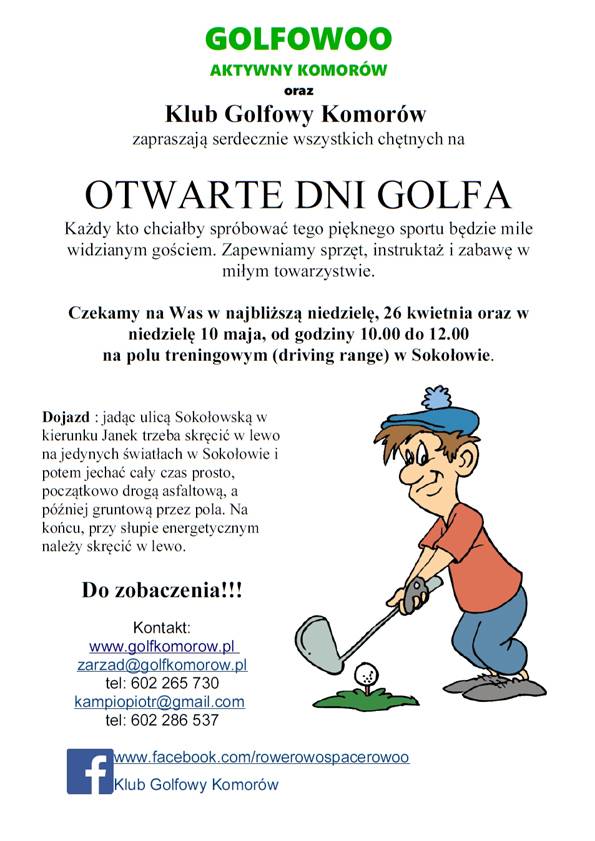 Otwarte dni golfa z Aktywnym Komorowem