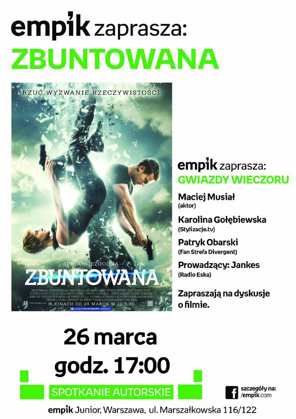 Promocja ekranizacji drugiego tomu trylogii „Niezgodna” w Empiku