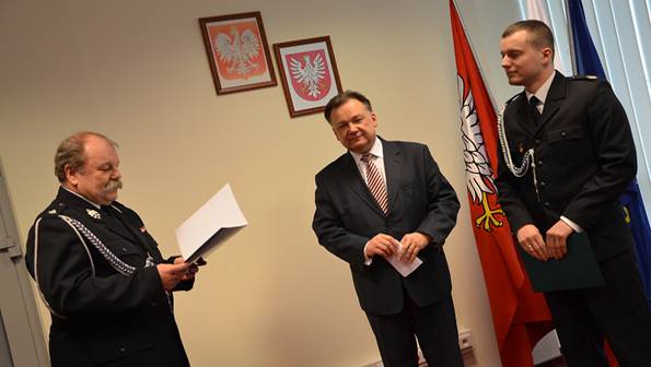 Strażak z OSP w Lesznie nagrodzony