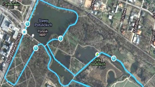 Cykliczne biegi parkrun na terenie Parku Potulickich