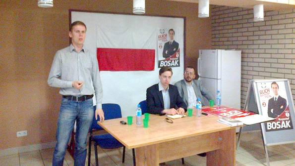 Relacja ze spotkania z kandydatem do europarlamentu - Krzysztofem Bosakiem z Młodzieży Wszechpolskie