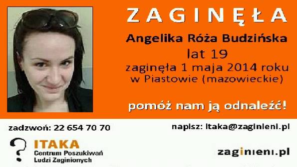 Zaginęła Angelika Róża Budzińska