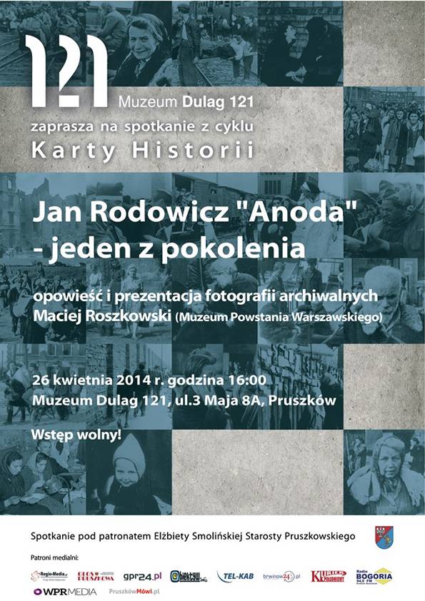  Zaproszenie na spotkanie poświęcone Janowi Rodowiczowi „Anodzie”