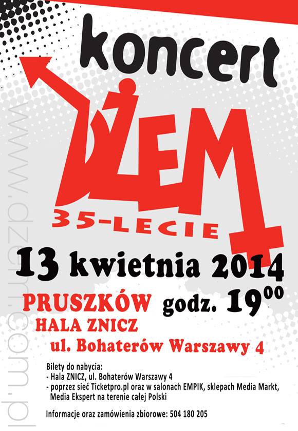 Jubileuszowy koncert zespołu Dżem w Pruszkowie 13. kwietnia
