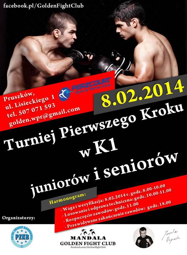 Turniej Pierwszego Kroku w K1 juniorów, seniorów, 08.02.2014 w Pruszkowie   