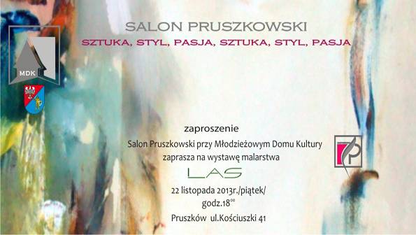 Zaproszenie na wernisaż Pruszkowskiego Salonu Sztuki  pt. 