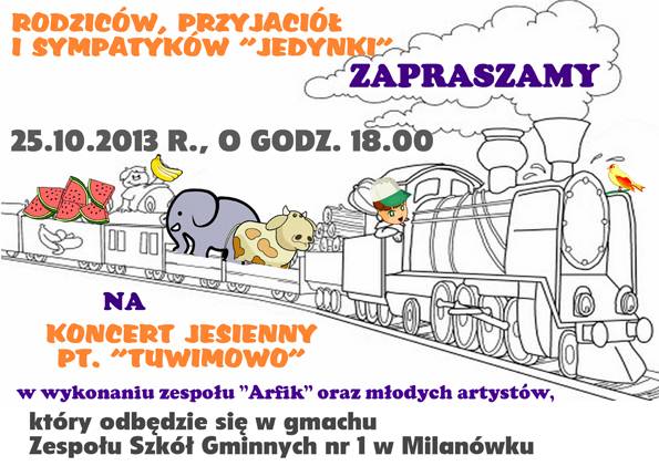 Koncert jesienny w Milanówku pt. Tuwimowo