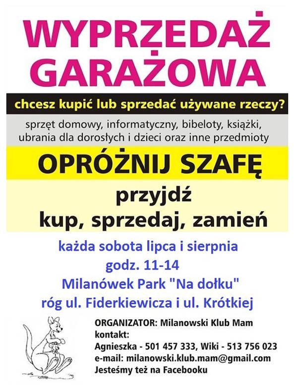 Wyprzedaż garażowa w Milanówku