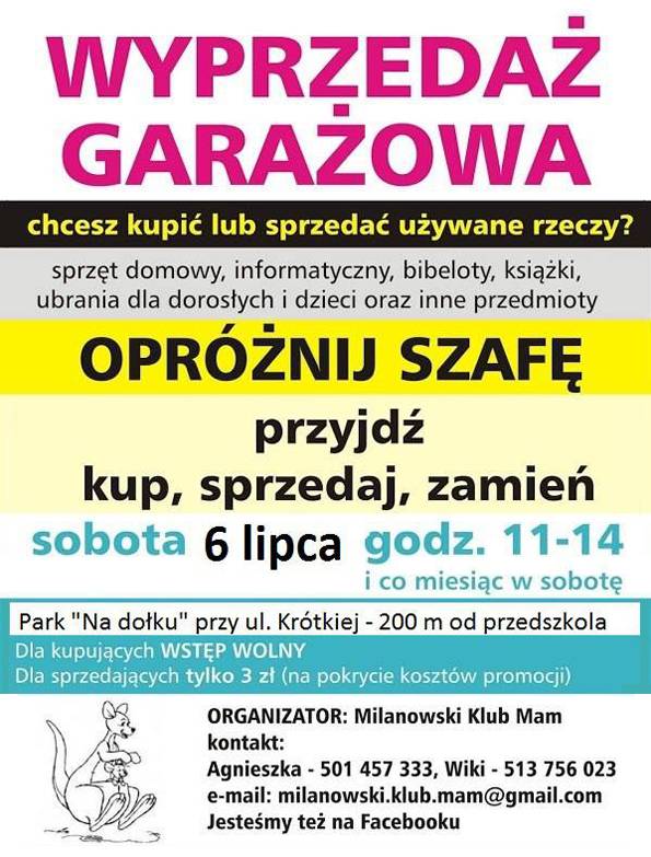Wyprzedaż garażowa w Milanówku