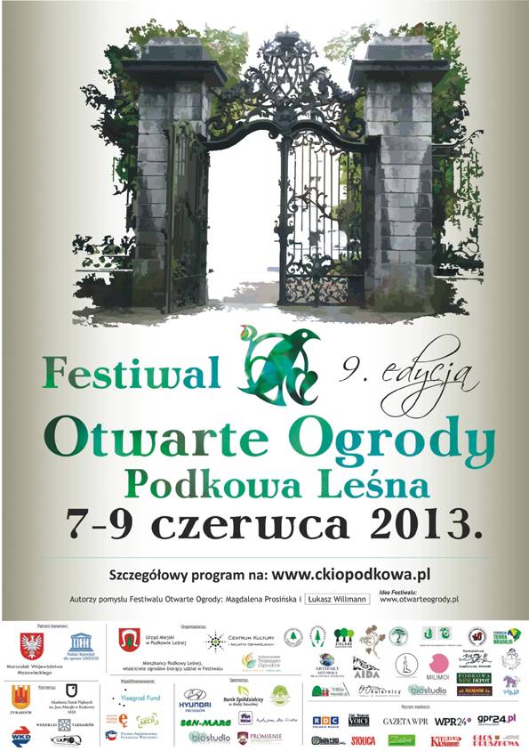 Festiwal Otwarte Ogrody 2013 Podkowa Leśna 7-9 czerwca
