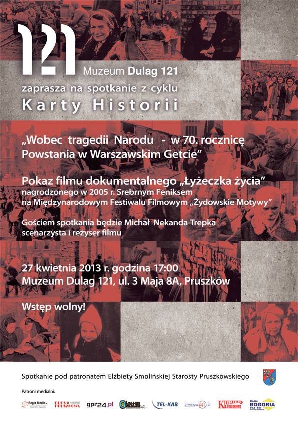 „Karty Historii” - spotkanie poświęcone 70. Rocznicy Powstania w Warszawskim Getcie