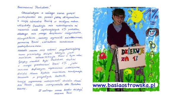 Podziękowania od Basi