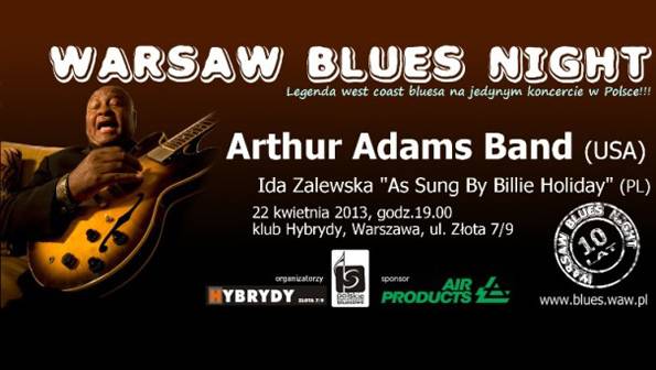 Legenda west coast blues Arthur Adams i Ida Zalewska na jedynym koncercie w Polsce