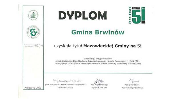 Brwinów - Mazowiecką gmina na 5!