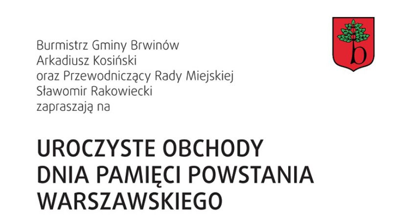 Uroczystości Pamięci Powstania Warszawskiego  - 1 sierpnia na rynku brwinowskim