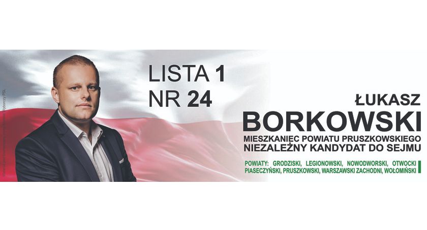 Łukasz Borkowski niezależnym kandydatem do Sejmu RP