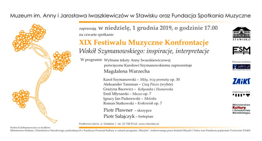 Muzeum im. A. i J. Iwaszkiewiczów w Stawisku oraz Fundacja Spotkania Muzyczne zapraszają