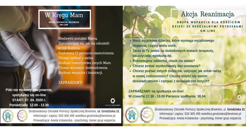 Grupy wsparcia dla rodziców Ośrodka Pomocy Społecznej w Brwinowie