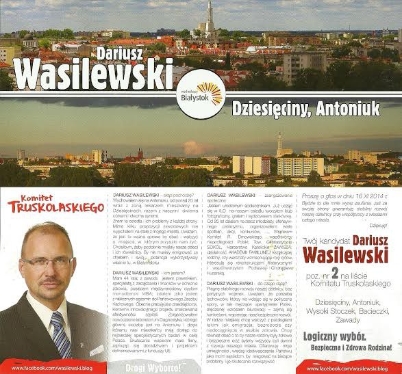 Logo miasta na materiałach wyborczych