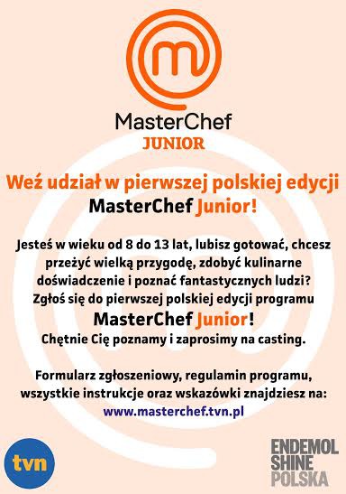 Ruszają castingi do Masterchef Junior