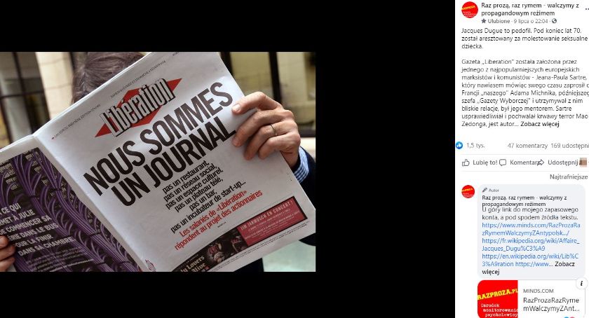 Raz Prozą: Gazeta „Liberation