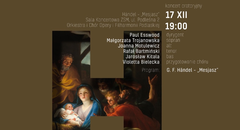 W sali koncertowej na Podleśnej odbędzie się Koncert Händel – „Mesjasz”