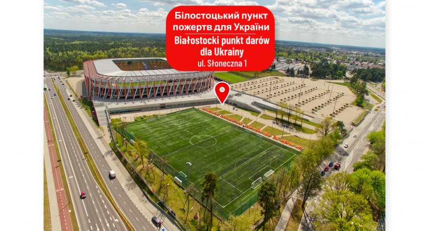 Jest nowy oficjalny punkt zbiórki darów dla Ukraińców - na stadionie. Zobacz, co jest potrzebne