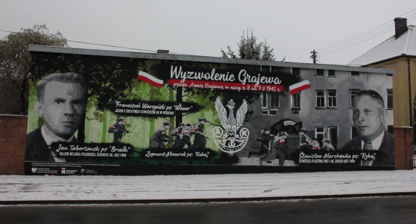 W Grajewie został odsłonięty mural poświęcony Armii Krajowej