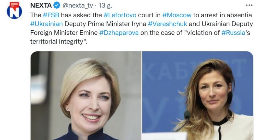 FSB chce aresztować wicepremier i wiceminister spraw zagranicznych Ukrainy za naruszenie integralności terytorium Rosji