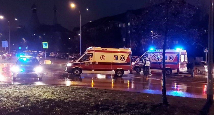 Piesi zostali potrąceni na ulicy Żeromskiego w Białymstoku. Kierowca był pod wpływem środków odurzających