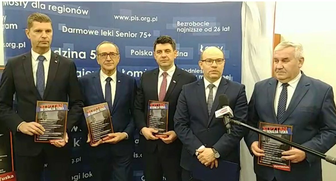 Podlascy politycy Prawa i Sprawiedliwości przesłali 10 pytań do Donalda Tuska