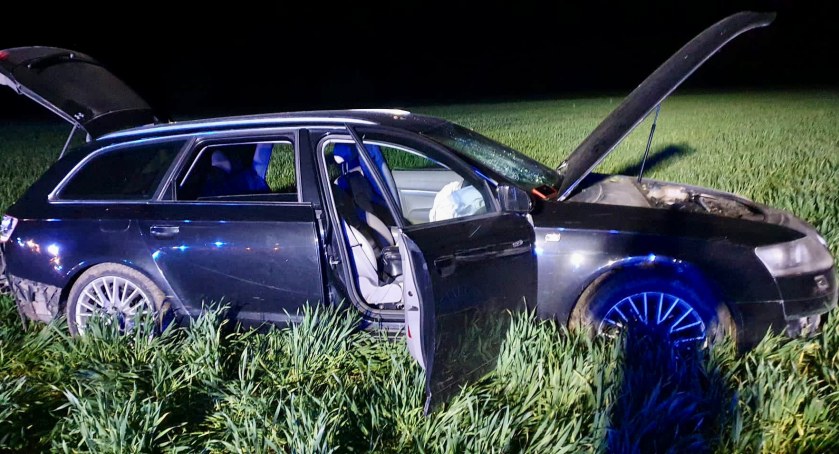 Wypadek z udziałem cudzoziemców. Pościg i strzały ostrzegawcze, kilka osób w szpitalu