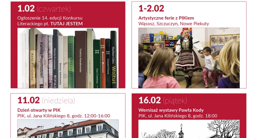 Luty w Podlaskim Instytucie Kultury - będzie muzycznie, literacko, z odrobiną rysunku i fotografii