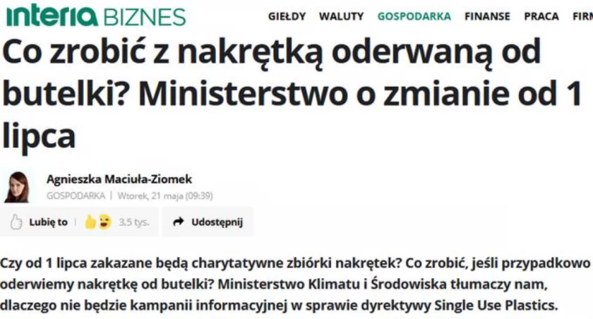 Raz Prozą: Co zrobić z oderwaną nakrętką od butelki