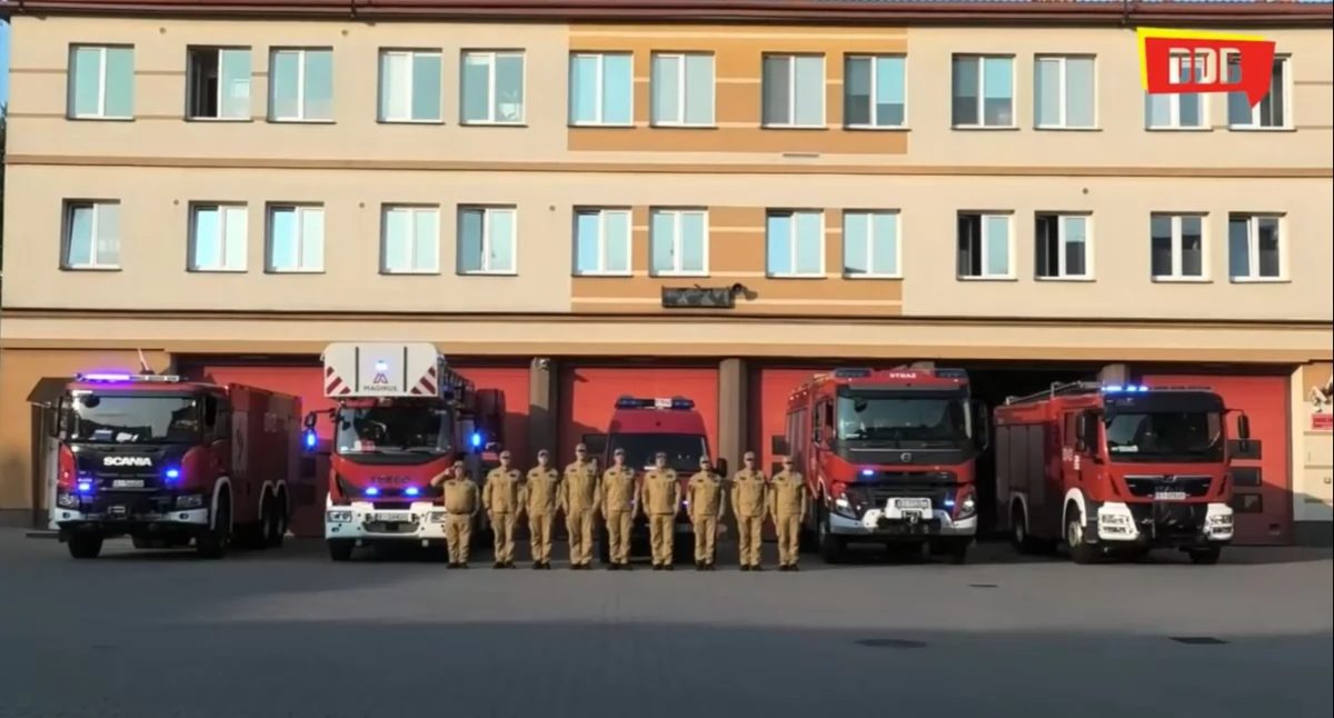 Strażacy z Białegostoku oddali hołd strażakom z Poznania