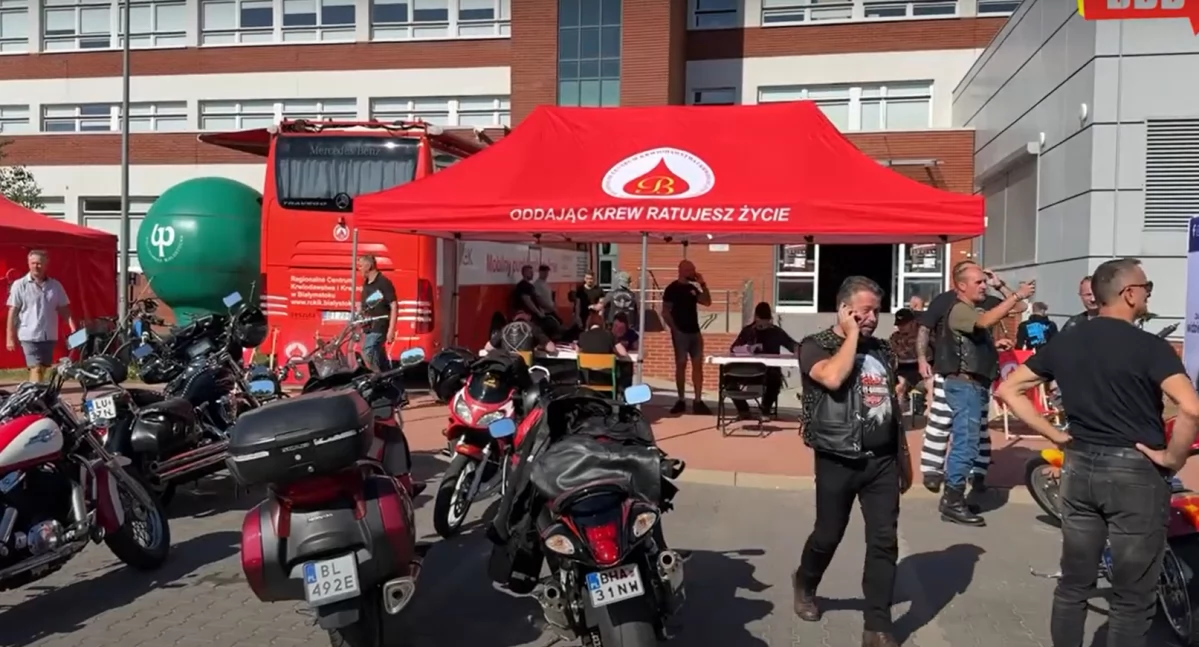 Setki motocykli przejechało w paradzie ulicami Białegostoku. To element akcji Motoserce