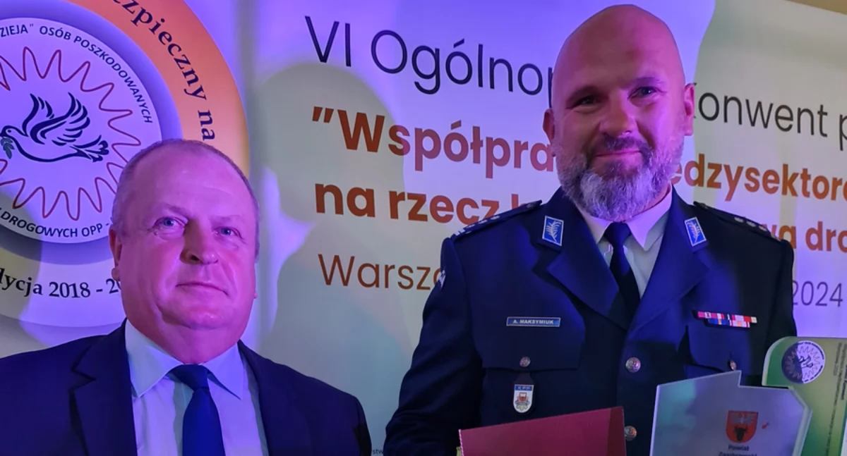 Wyjątkowe wyróżnienie za bezpieczeństwo na drogach w powiecie zambrowskim