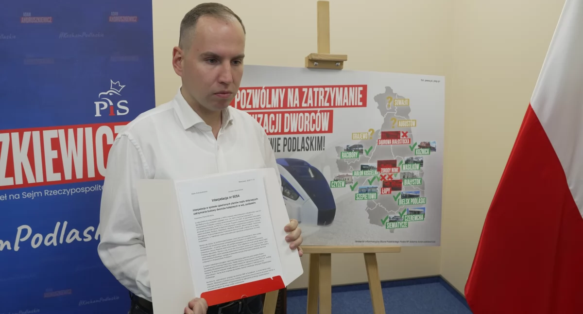 Co z remontami dworców kolejowych? Poseł Andruszkiewicz krytykuje poczynania rządu Tuska (VIDEO)