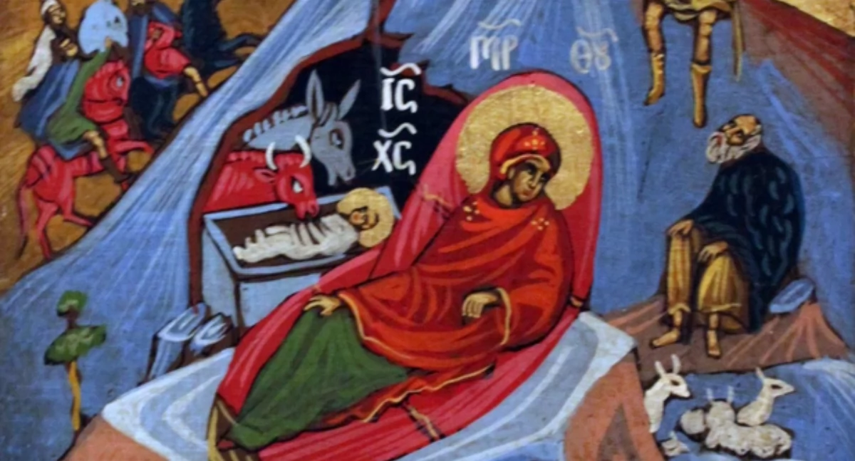 Szczęśliwych świąt Bożego Narodzenia. Wyznawcy prawosławia świętują narodziny Pana. 