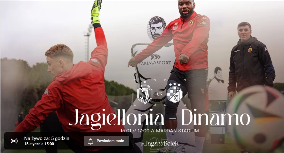 Pierwszy sparing Jagi - gdzie to obejrzeć? Dieguez na badaniach 