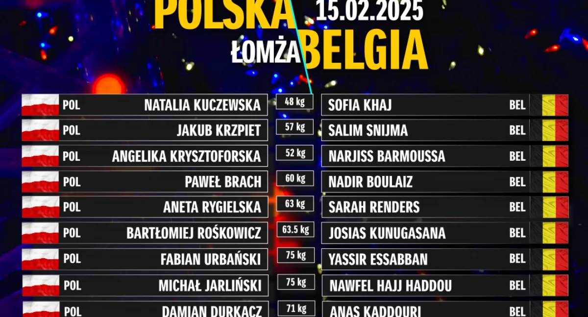 Bokserski mecz Polska - Belgia w Łomży 