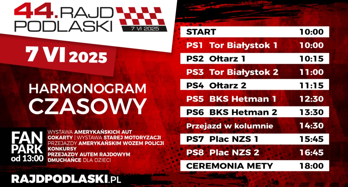 W sobotę ulicami Białegostoku pojedzie 44 Rajd Podlaski 