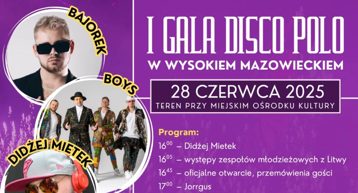 I Gala Disco-polo w Wysokim Mazowieckim. Będzie się działo! 