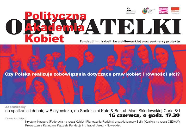 Czy Polska realizuje zobowiązania dotyczące praw kobiet i równości płci? – debata w Białymstoku
