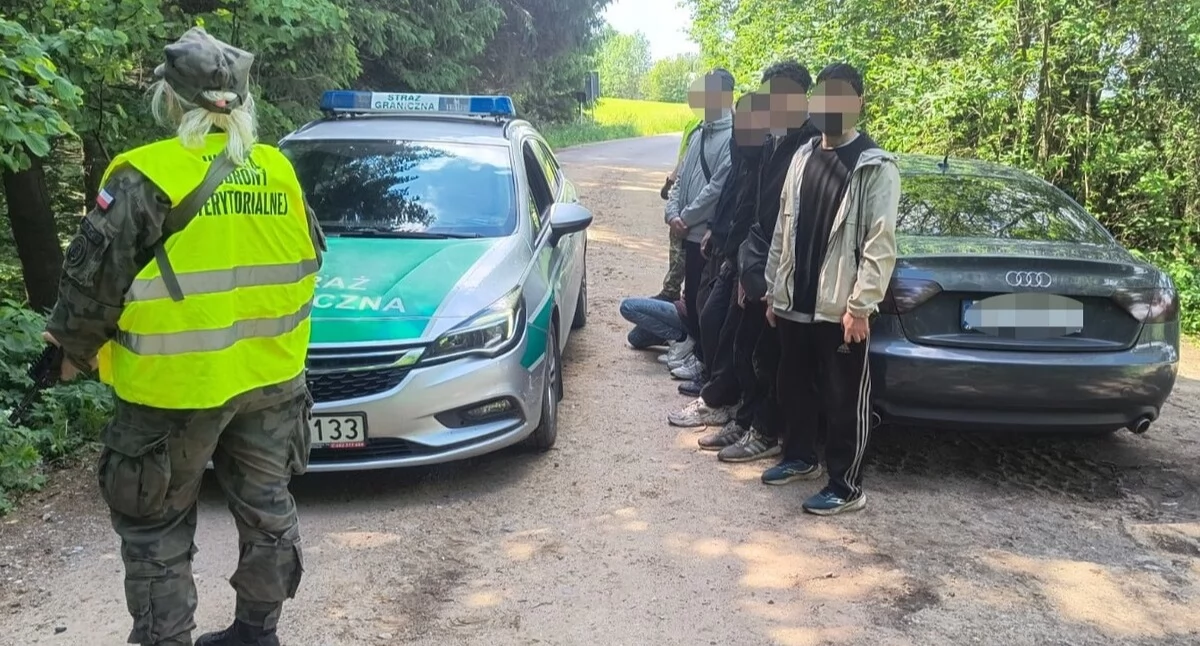 Granica polsko-litewska: zatrzymany kurier i 16 migrantów