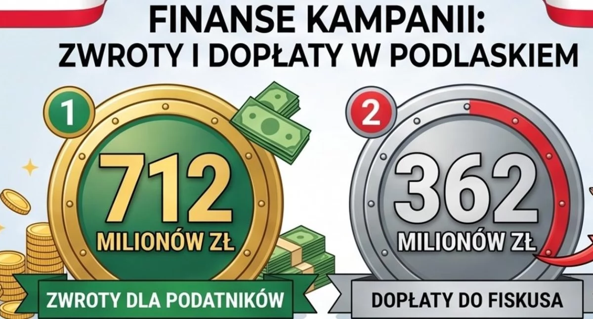 Milionerzy, rekordowe zwroty i giełdowe zyski. Podlaska KAS podsumowała PIT-y!